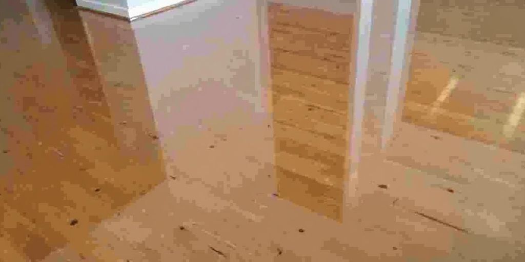 Shiny, well-finished wooden floor