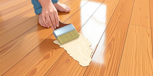 Applying polyurethane on hardwood floor with a brush